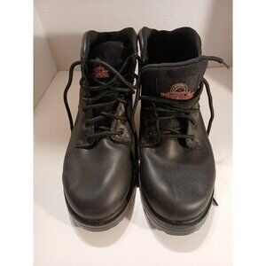 Brahma Men's Work Boot Steel Toe Black Size 9.5 Lace Up Slip & Oil Resistant